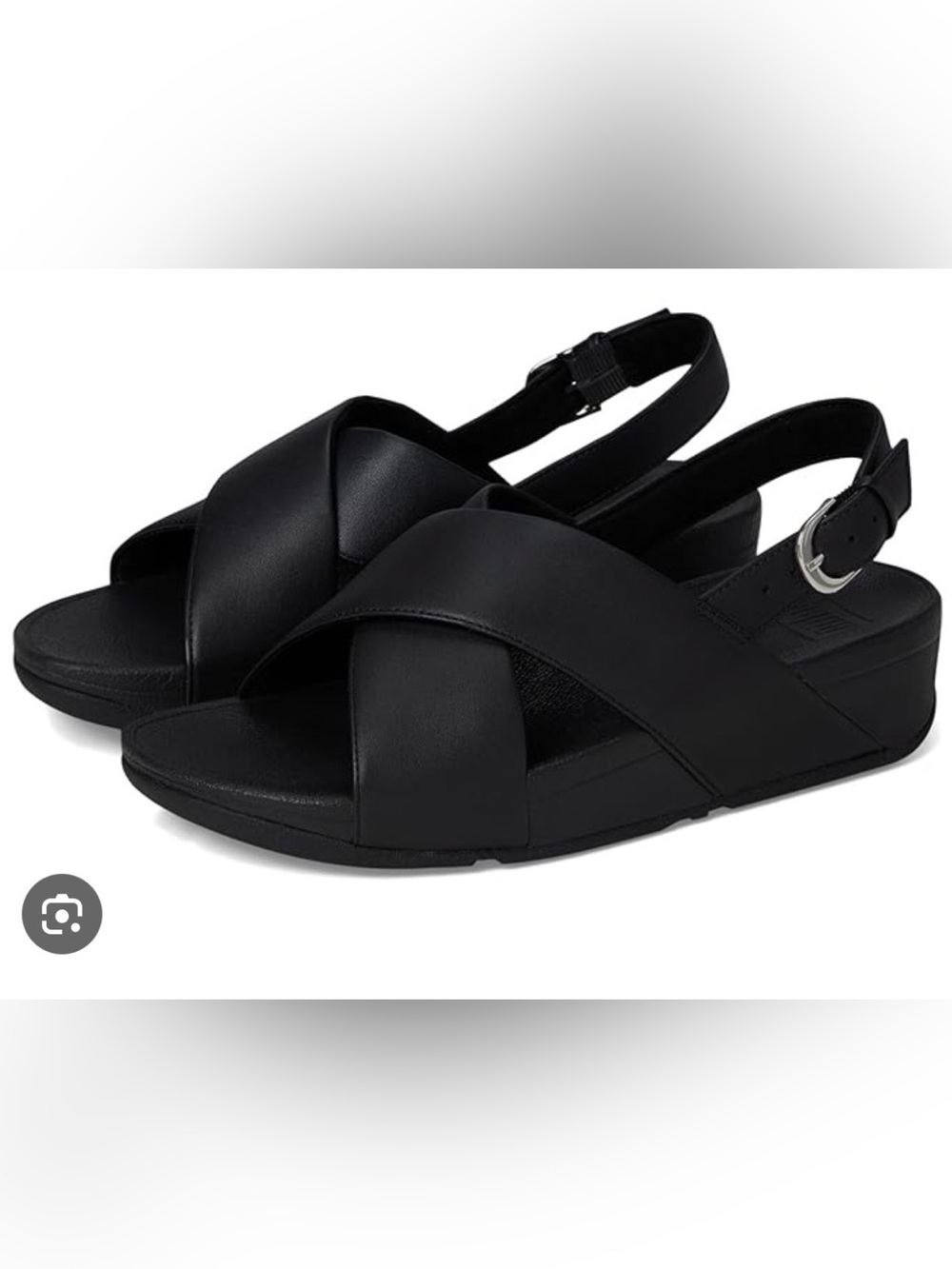 FitFlop Lulu Cross Back Strap Leather Sandal 
size 7 NEW